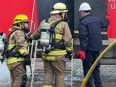 crew member entering live fire